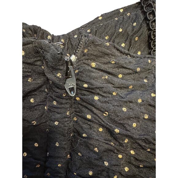 Vintage Glenrob Black Trumpet Mermaid Gown Rhinestone Est. S (4–6) Made in USA - Picture 6 of 6